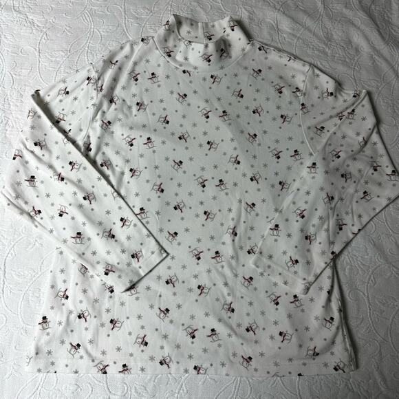 Croft & Barrow Women’s Snowman Turtleneck Size 2X - Picture 1 of 5